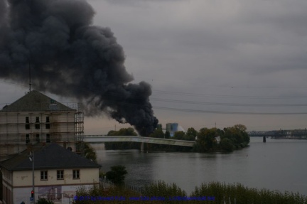 Brand an der Infraserv Kläranlage