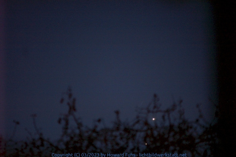 Venus & Jupiter im Westen über dem Rhein 02.März 2023