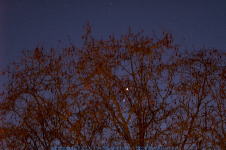 Venus & Jupiter im Westen über dem Rhein 02.März 2023