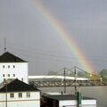 Regenbogen über dem Rhein