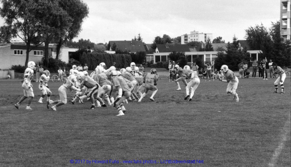 Wiesbaden Phantoms vs. Dieburg Pioneers 1985 in Dieburg - letztes Spiel der Saison